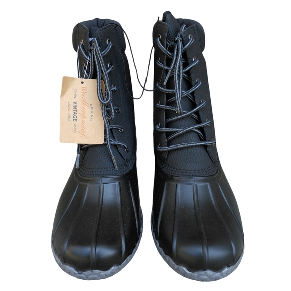 NWT Weatherproof Vintage Men's Size 11M Adam II Black Duck Boots - Picture 2 of 14